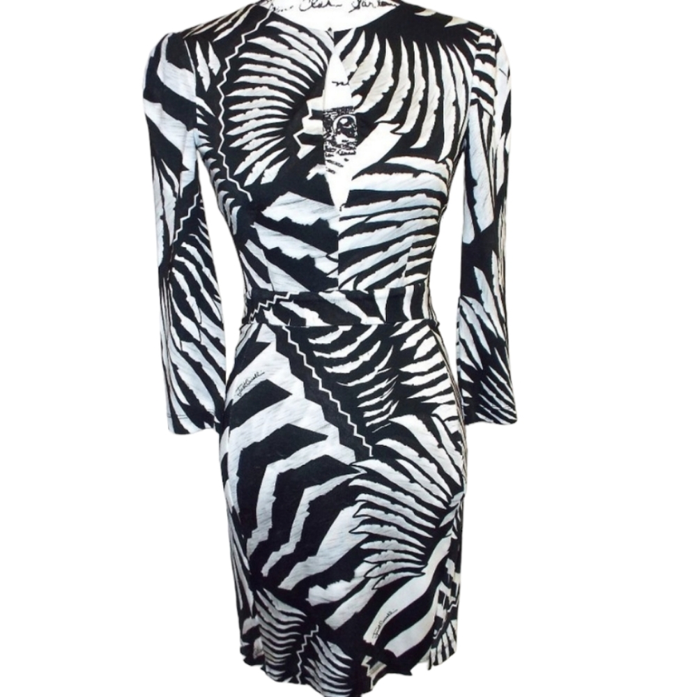 Just Cavalli Black and White Mini Dress